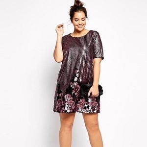 NWOT New Look Inspire Sequin T Shirt Dress - US 18